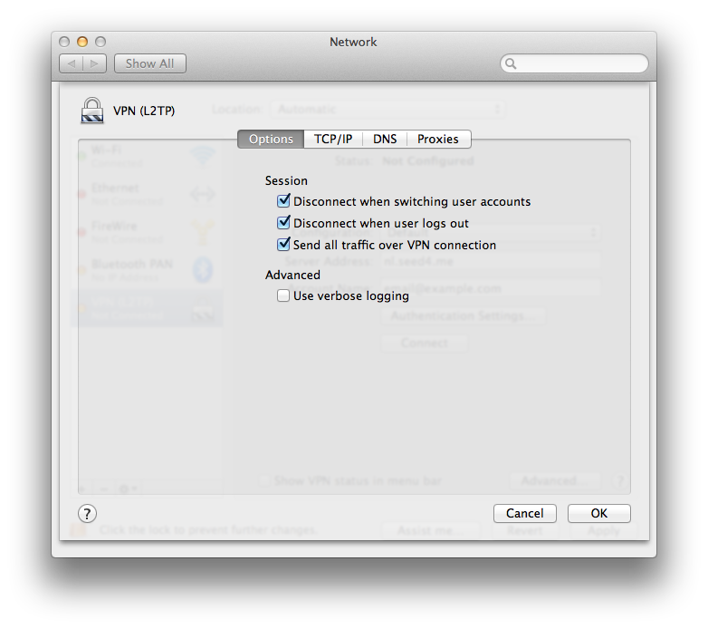 MacOS L2TP Setup Step 6