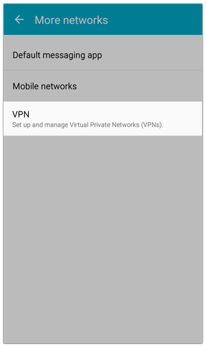 Setup Auto VPN Connection on Android - Step 1