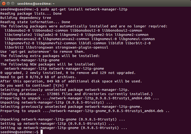 How to setup L2TP VPN on Ubuntu - Step 1